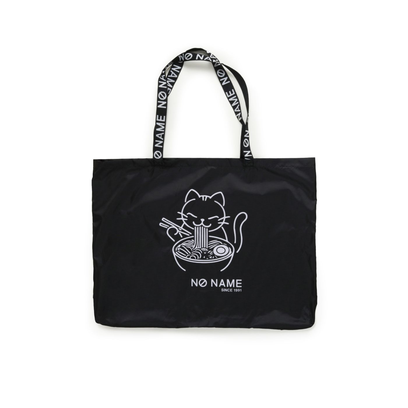 TOTE BAG - NYLON - BLACK LOGO TOKYO